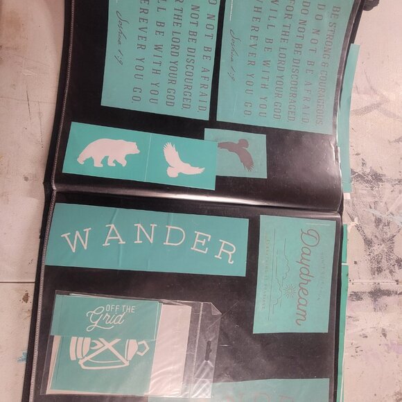 Bundle 2 ~ Reusable Silk Screen Stencils ~ 18 x 15 Binder ~ Adventure, Kids - Picture 6 of 16